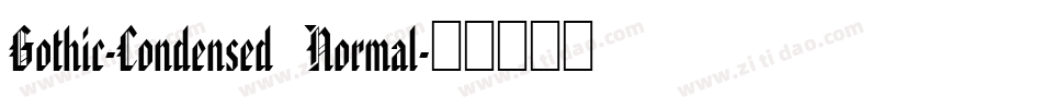 Gothic-Condensed Normal字体转换